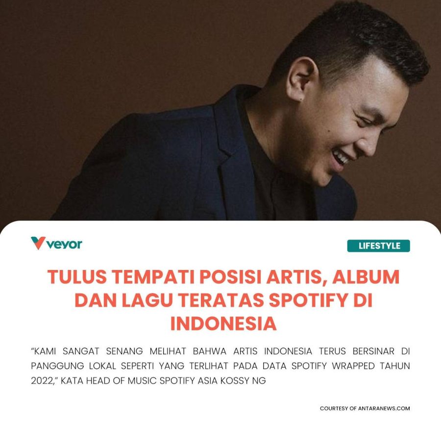 Tulus Tempati Posisi Artis Album Dan Lagu Teratas Spotify Di Indonesia Veyor Indonesia 5136